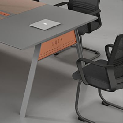 Modernes einfaches Rechteck Langes Holz Metall Schreibtisch Tagungstisch Verhandlung Großes Büro-Raum Boardroom Konferenztisch