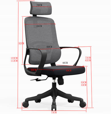 A2302B Hochrücken Executive Black Mesh Drehräder Bürostuhl