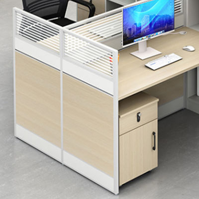 Moderne einfache Persönlichkeitsbildschirm Schreibtisch und Stuhl Kombination 2 Personen Holz Modular-Kübchen Büro Arbeitsplatz Schreibtisch
