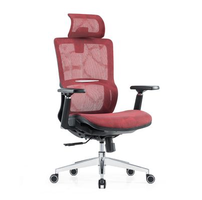Lendenunterstützung Vollnetz Luxusnetz mit Kopfstütze Verstellbares Gewebe Komfort Bürostuhl Ergonomie