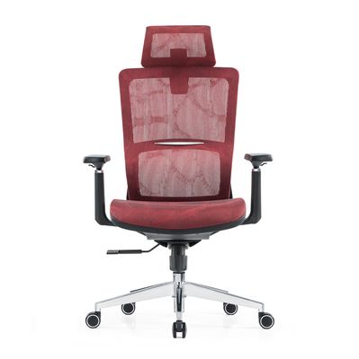 Lendenunterstützung Vollnetz Luxusnetz mit Kopfstütze Verstellbares Gewebe Komfort Bürostuhl Ergonomie