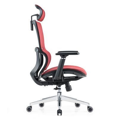 Lendenunterstützung Vollnetz Luxusnetz mit Kopfstütze Verstellbares Gewebe Komfort Bürostuhl Ergonomie