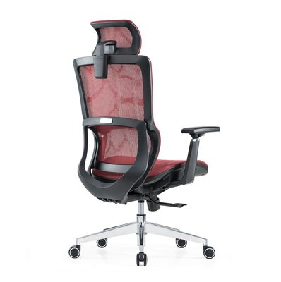 Lendenunterstützung Vollnetz Luxusnetz mit Kopfstütze Verstellbares Gewebe Komfort Bürostuhl Ergonomie