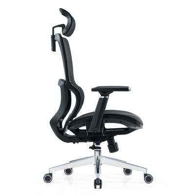 Lendenunterstützung Vollnetz Luxusnetz mit Kopfstütze Verstellbares Gewebe Komfort Bürostuhl Ergonomie