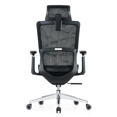 Lendenunterstützung Vollnetz Luxusnetz mit Kopfstütze Verstellbares Gewebe Komfort Bürostuhl Ergonomie