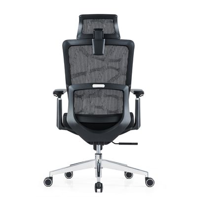 Ergonomischer Hochrücken Vollnetzstuhl mit verstellbarer Kopfstütze Arme Taillenkissen