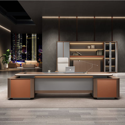 L-Form Direktor Manager CEO Chef Schreibtisch Executive Großes Büro Schreibtisch Set