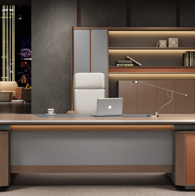 L-Form Direktor Manager CEO Chef Schreibtisch Executive Großes Büro Schreibtisch Set