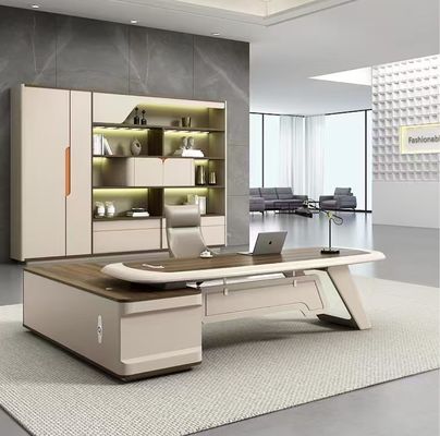 Moderner Großbüro-Schreibtisch mit Stuhl Manager-Tisch Chef-Exekutiv-Tisch