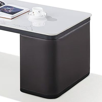 Moderne rechteckige Kaffeetafel Wohnzimmer Weißes Felsen Teller Teetisch Einfacher Büro-Tee