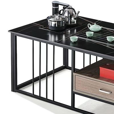 Moderne Smart Black Coffee TableMultifunctional SlateBüromöbelTee-Tisch
