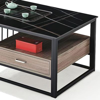 Moderne Smart Black Coffee TableMultifunctional SlateBüromöbelTee-Tisch