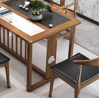 Marmor-Tee-Tisch Büromöbel Rezeption Teetisch Rezeption Kombination mit 5 Stühlen