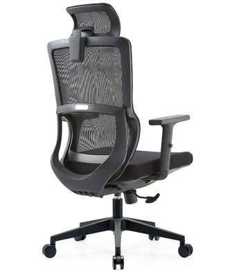 Schwarz Full Mesh Mesh Möbel Lendenunterstützung Massage Modern Großhandel Armlehne Komfort Stoff Ergonomischer Bürostuhl