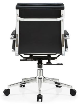Pu-Leder-Boss Mittlerer Rücken Metallrahmen Ergonomische Büromöbel Verstellbarer Drehbüro-Stuhl