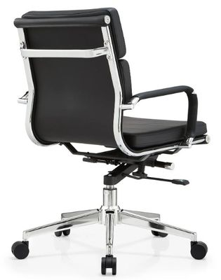 Pu-Leder-Boss Mittlerer Rücken Metallrahmen Ergonomische Büromöbel Verstellbarer Drehbüro-Stuhl