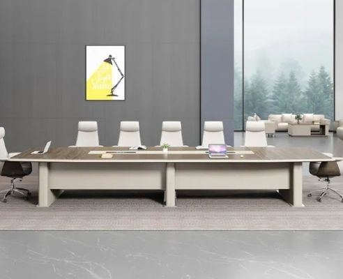 Moderne Holz Luxus Konferenztisch Rechteck Flat Büromöbel Mehrpersonen Konferenzzimmer Tisch