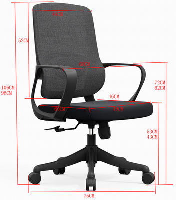 Hochrückenverstellbarer Rechner-Stabssessel Schwenknetz Ergonomischer Manager Bürostühle mit Rädern