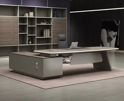 Moderne L-Form Ergonomische Schreibtisch Luxus High-End Executive Office Schreibtisch und Stuhl CEO Boss Holz Schreibtisch
