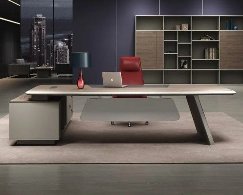 Moderne L-Form Ergonomische Schreibtisch Luxus High-End Executive Office Schreibtisch und Stuhl CEO Boss Holz Schreibtisch