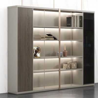 Moderne Büromöbel Chef Manager Schreibtisch Regal Hintergrund Schrank Archivierung Aufbewahrung Schrank Bücher