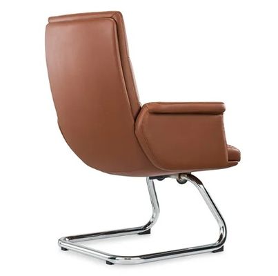 Ergonomischer Bürostuhl Flexibles Chromrad Bequem Pu Leder Drehbar Chef Manager Personal Modernes Drehstuhl