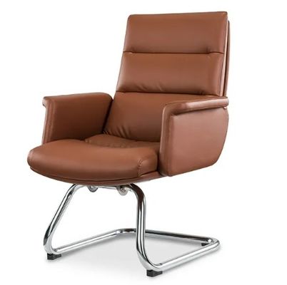 Ergonomischer Bürostuhl Flexibles Chromrad Bequem Pu Leder Drehbar Chef Manager Personal Modernes Drehstuhl