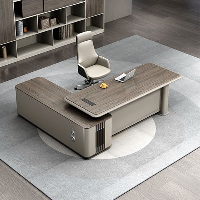 Moderne L-Form Direktor Manager CEO Chef Büro Möbel Lösungen Tisch und Stuhl Set Executive Büro Schreibtisch