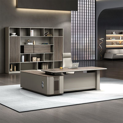 Moderne L-Form Direktor Manager CEO Chef Büro Möbel Lösungen Tisch und Stuhl Set Executive Büro Schreibtisch