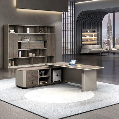Moderne L-Form Direktor Manager CEO Chef Büro Möbel Lösungen Tisch und Stuhl Set Executive Büro Schreibtisch