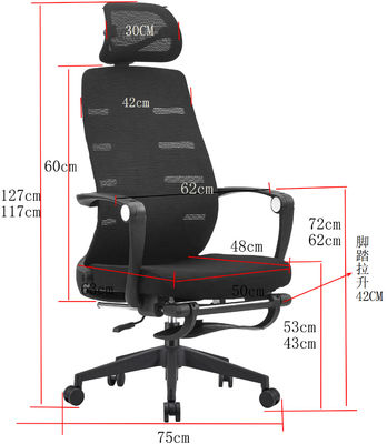 Premium ergonomischer Bürostuhl für lange Stunden bequemes Sitzen Verstellbarer Black Mesh Executive Desk Chair