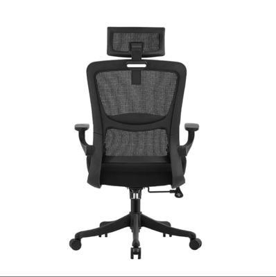 High Back Executive Office Chair Modern Mesh Drehbankstuhl mit verstellbarer Kopfstütze Drehleder Stoff Liftstuhl