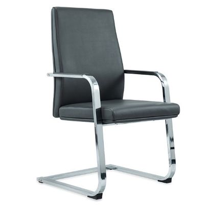 Klassische ergonomische Büromöbel mit niedrigem Rücken Lederpolsterer Bürostuhl ohne Räder