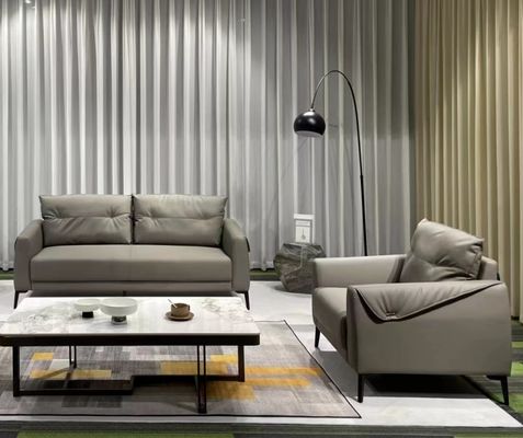 Modernes Büro Doppel-Rezeption Ledersofa Set Hohe Widerstandsfähigkeit Schwamm Top-Qualität Leder ideal für Geschäftsgespräche