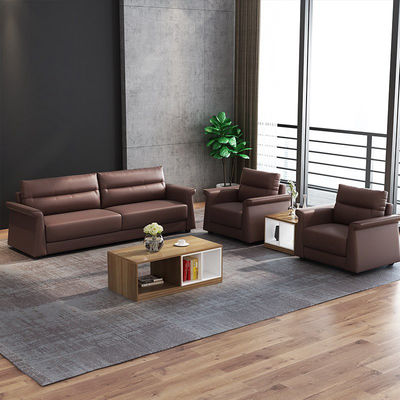 Büromöbel Geschäftsbüro-Rezeption Sofa-Set Luxus-Ledersofa italienisches Sektionssofa Bürozimmer Saal Wartecouch