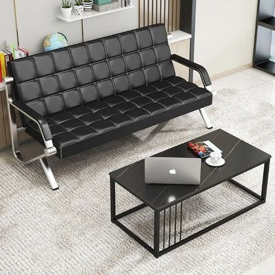 Moderner Beauty Spa Salon Wartezimmer Sofa Komfort 3 Sitzplätze Büro Sofa Leder Empfang Sofa Sofa