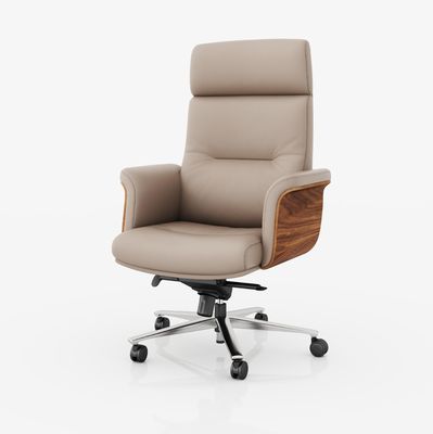 High Back Executive Office Chair Echtlederverstellbare Kopfstütze Warmverkauf Markt Metall Drehstuhl