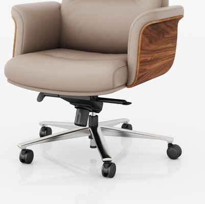 High Back Executive Office Chair Echtlederverstellbare Kopfstütze Warmverkauf Markt Metall Drehstuhl