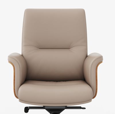 Mittlerer Rücken Executive Office Chair Echtleder verstellbare Kopfstütze Warmverkauf Markt Metall Drehstuhl