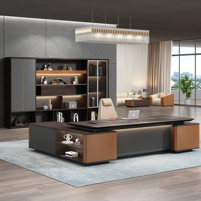 Moderne Büromöbel Neues Büro Schreibtisch Arbeitsplatz Tisch Designs CEO Executive Desk Manager L-förmiger Tisch