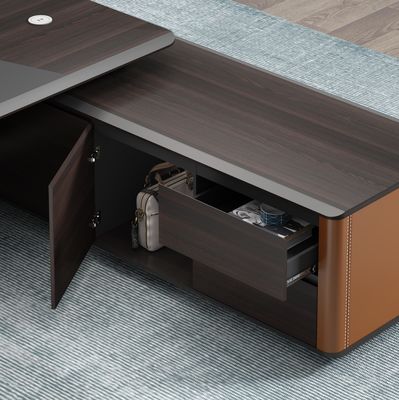 Moderne Büromöbel Neues Büro Schreibtisch Arbeitsplatz Tisch Designs CEO Executive Desk Manager L-förmiger Tisch