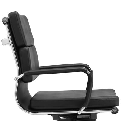 Pu-Leder-Boss Mittlerer Rücken Metallrahmen Ergonomische Büromöbel Verstellbarer Drehbüro-Stuhl