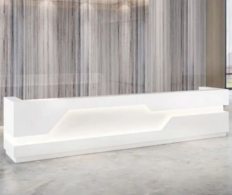 Moderne Büromöbel nach Maß neues Design Stehendes Schreibtisch Led Rezeption weißer Schalter