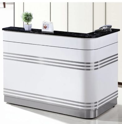 Billiger minimalistischer Stil Moderne ausdehnbare Möbel Büro Empfangstafel Schalter Tisch Empfangstafel zum Verkauf
