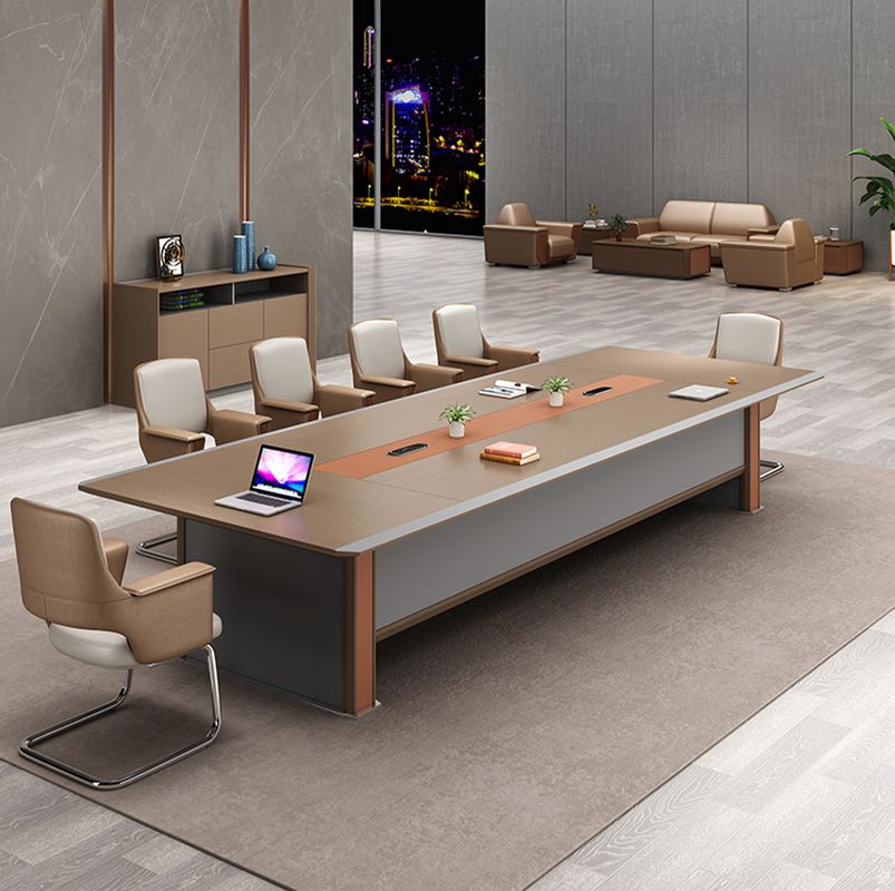 Moderne Holz-Luxus-Konferenztisch Rechteck-Panel-Tisch Büromöbel-Tisch für den Boardroom Tagungsraum Konferenztisch
