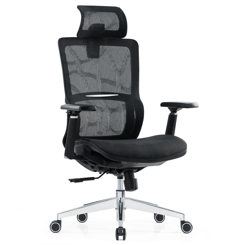 Schwarze Full Mesh Möbel Lendenunterstützung Massage Modern Großhandel Armlehne Komfort Stoff Ergonomischer Bürostuhl
