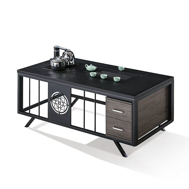 Büro-Tisch Luxus-Rock-Tisch Tee-Tisch Einfacher Büro-Tee-Tisch mit Wasserkocher