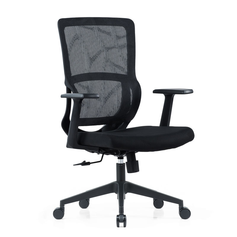 Hochwertiger, komfortabler, verstellbarer, drehbarer Computerstuhl mit mittlerem Rücken, ergonomischer, geschlossener Bürostuhl