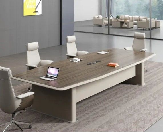 Moderne Holz Luxus Konferenztisch Rechteck Flat Büromöbel Mehrpersonen Konferenzzimmer Tisch