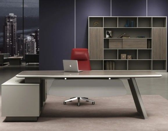 Moderne L-Form Ergonomische Schreibtisch Luxus High-End Executive Office Schreibtisch und Stuhl CEO Boss Holz Schreibtisch